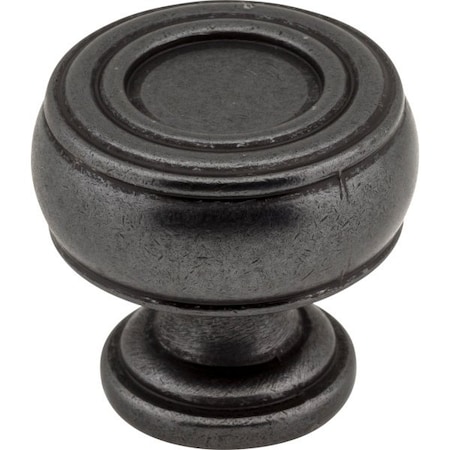 Jeffrey Alexander 1-3/16" Diameter Gun Metal Barrel Bremen 2 Cabinet Knob 127DACM
